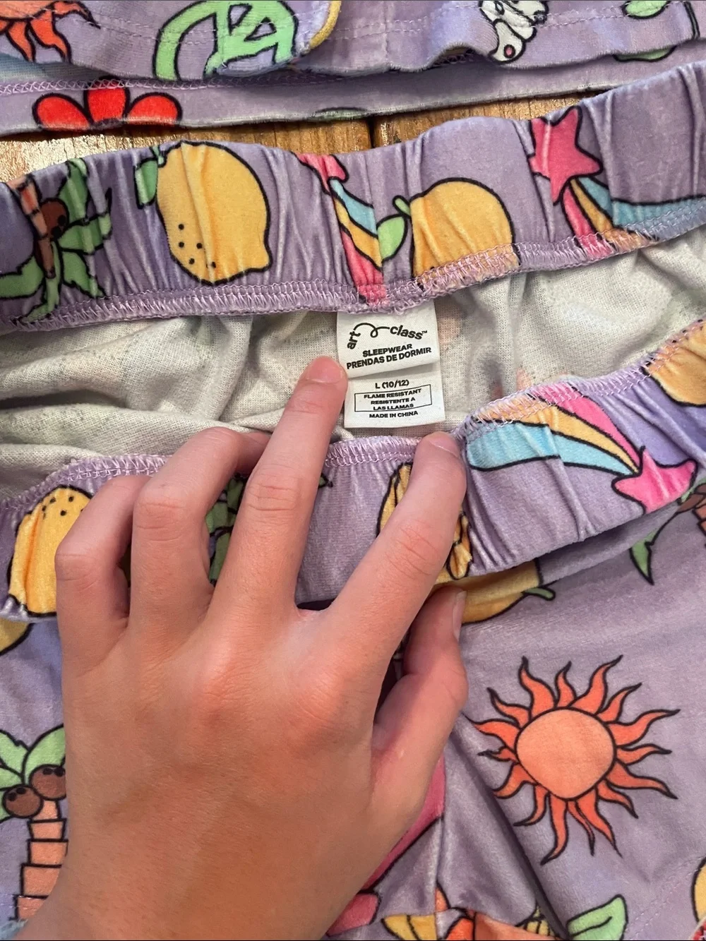 Target Purple Emoji & Tropical Short Pajama Set